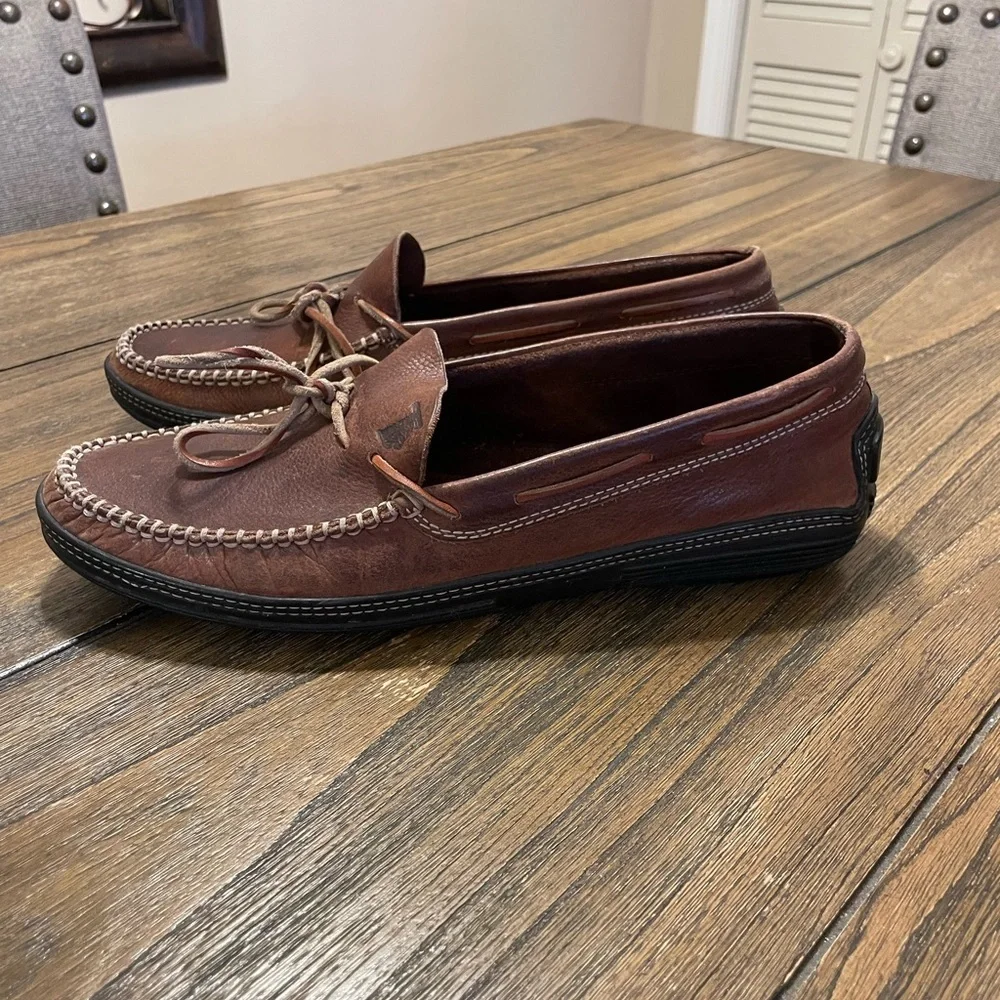 Tod’s Brown Leather Driving Loafers Men’s 9.5 (Estimated) Lace Moccasins Italy